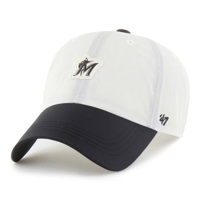 Miami Marlins '47 Modernia Clean Up Adjustable Hat - White/Black