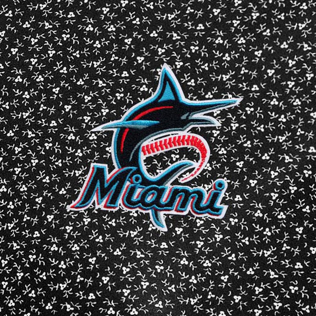Miami Marlins Antigua Logo Vigorous Polo - Black