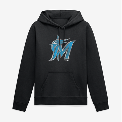Miami Marlins Big & Tall Forged Mascot Hoodie - Black