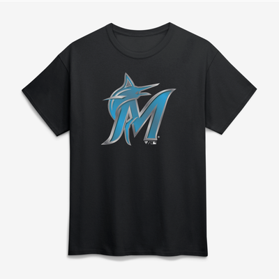 Miami Marlins Big & Tall Forged Mascot T-Shirt - Black