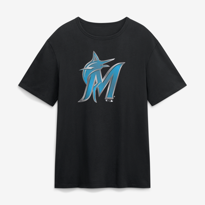 Miami Marlins  Forged Mascot T-Shirt - Black