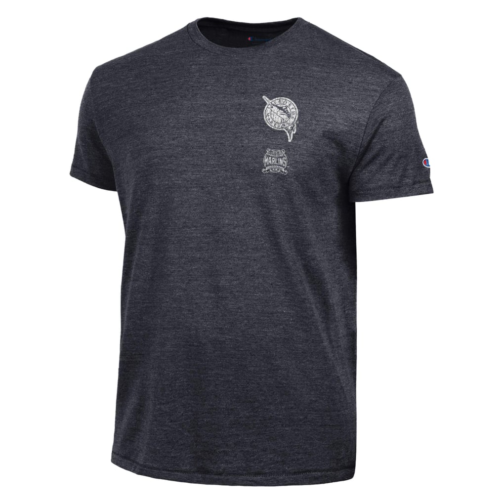Miami Marlins Champion Vintage 3-Hit Tri-Blend T-Shirt - Black