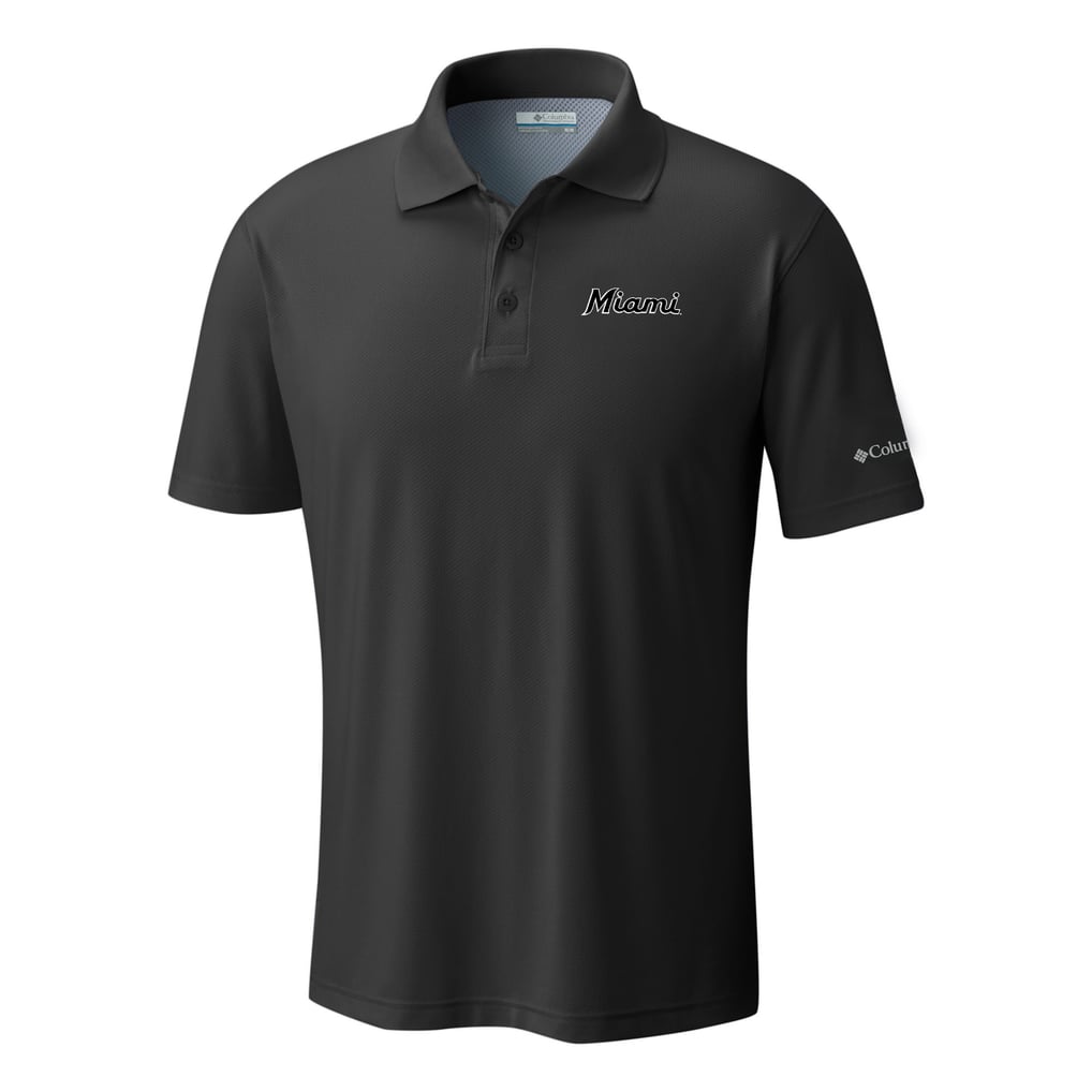  Miami Marlins Columbia Omni-Wick Low Drag Offshore Polo - Black