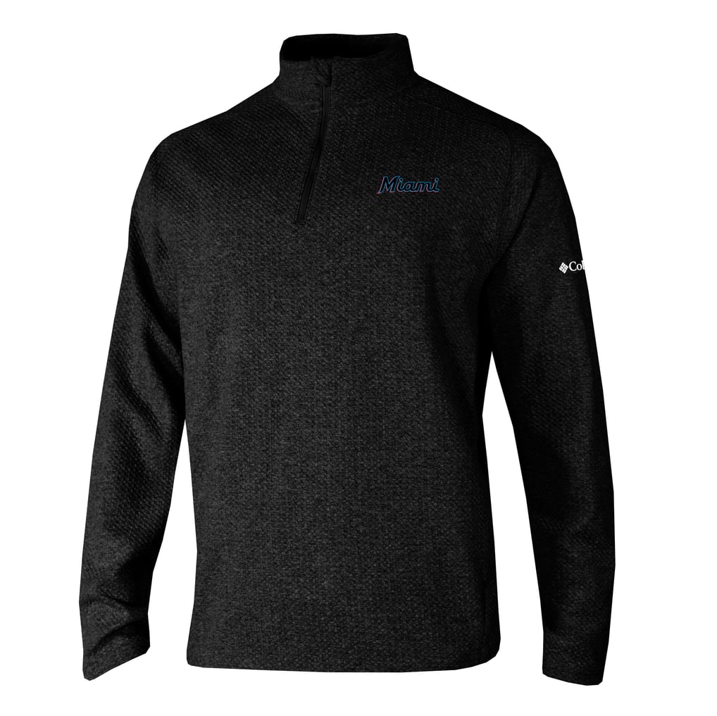 Miami Marlins Columbia  Swingcraft Quarter-Zip Pullover - Black