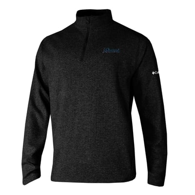 Miami Marlins Columbia  Swingcraft Quarter-Zip Pullover - Black