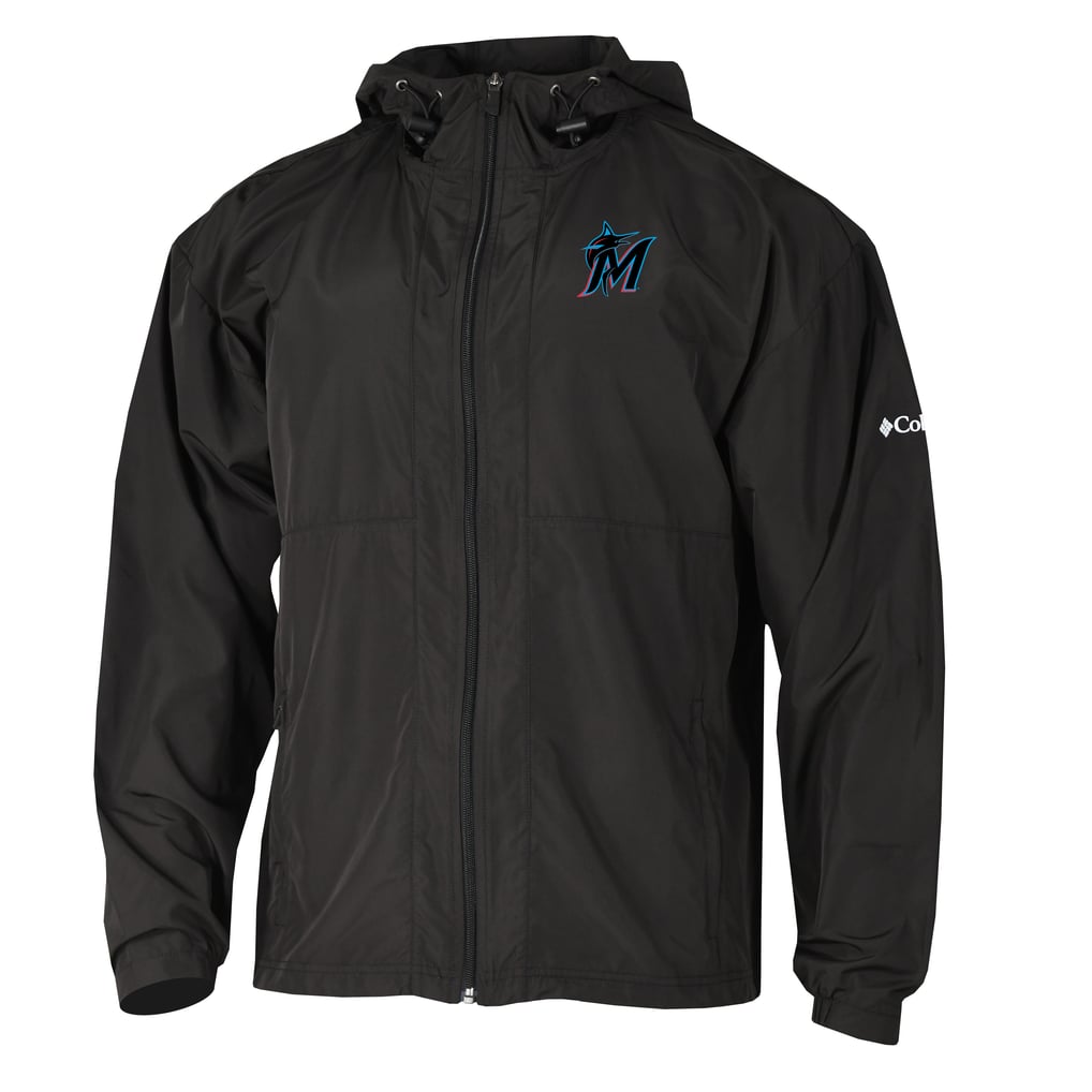  Miami Marlins Columbia The Prodigy Full-Zip Windbreaker - Black