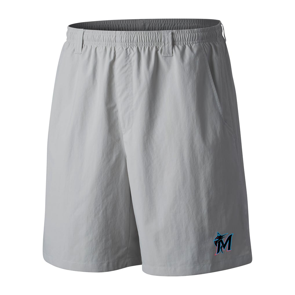  Miami Marlins Columbia PFG Backcast III Water Shorts - Gray