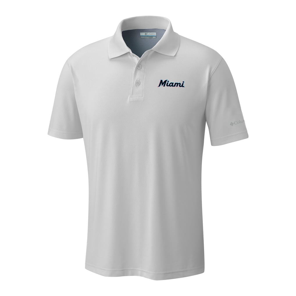  Miami Marlins Columbia Omni-Wick Low Drag Offshore Polo - White