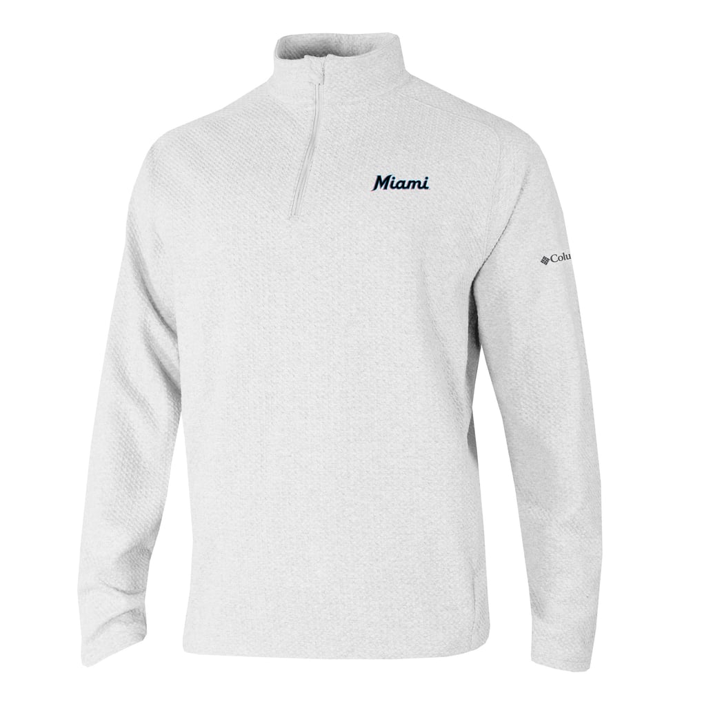 Miami Marlins Columbia  Swingcraft Quarter-Zip Pullover - White