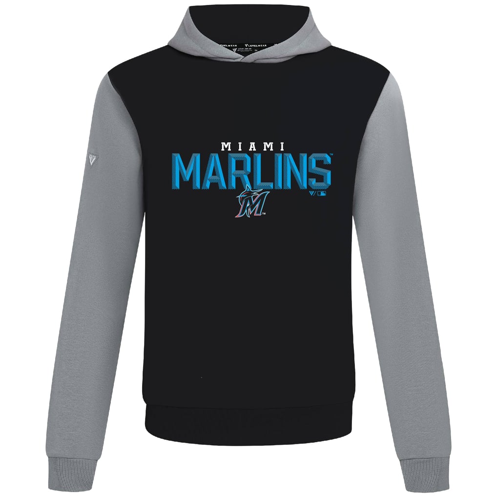 Miami Marlins Levelwear Throwback Carve Ultimate Hoodie - Black