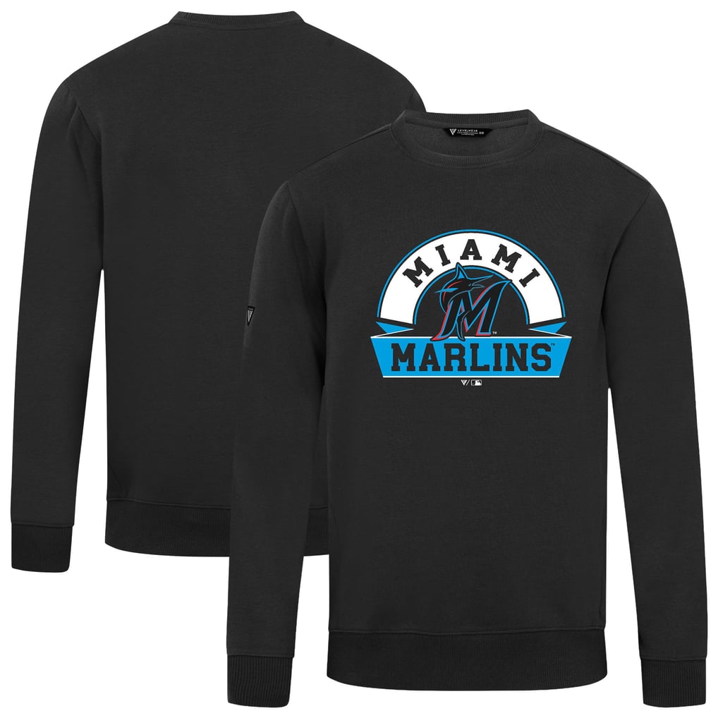  Miami Marlins Levelwear Zane Banner Arch Sweatshirt - Black