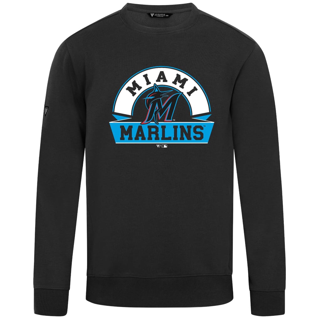  Miami Marlins Levelwear Zane Banner Arch Sweatshirt - Black