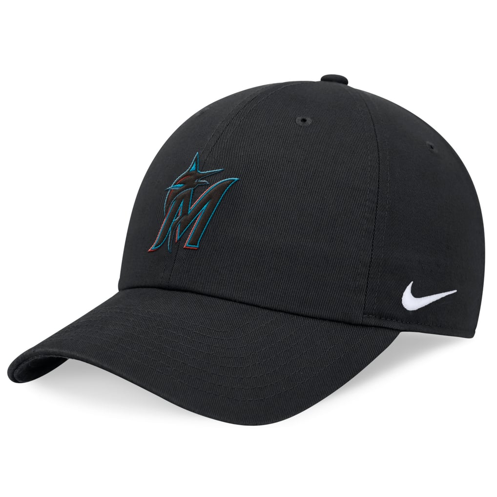 Miami Marlins Nike Club Adjustable Hat - Black