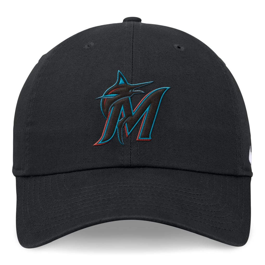 Miami Marlins Nike Club Adjustable Hat - Black