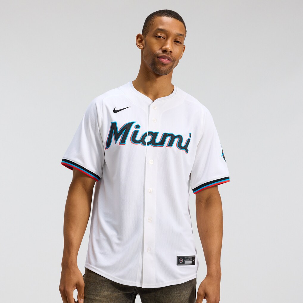 Miami Marlins Nike Home Limited Jersey - White