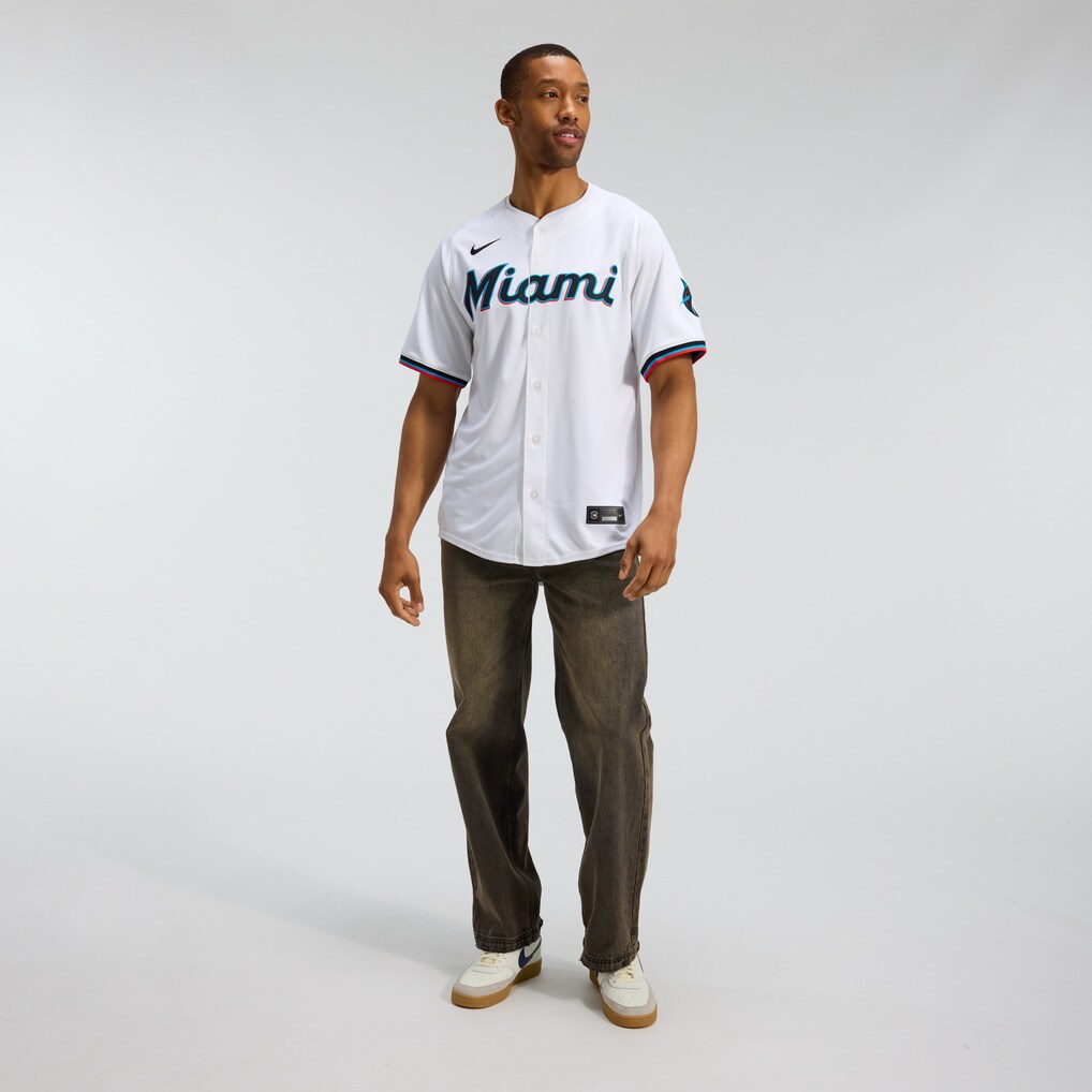 Miami Marlins Nike Home Limited Jersey - White