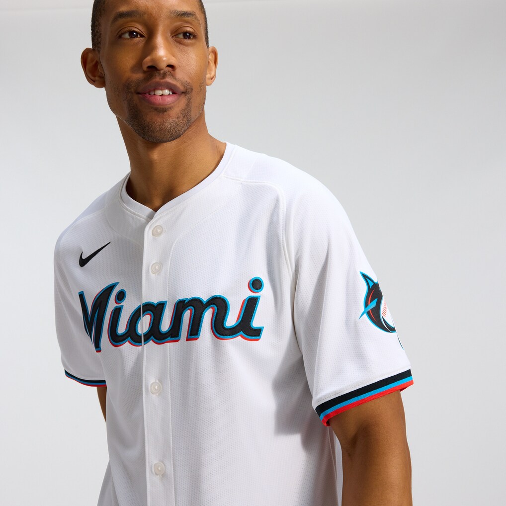 Miami Marlins Nike Home Limited Jersey - White