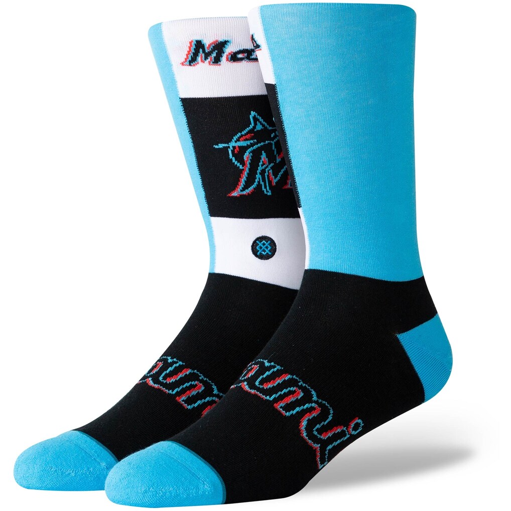 Men's Miami Marlins Stance Pop Fly Logo Crew Socks