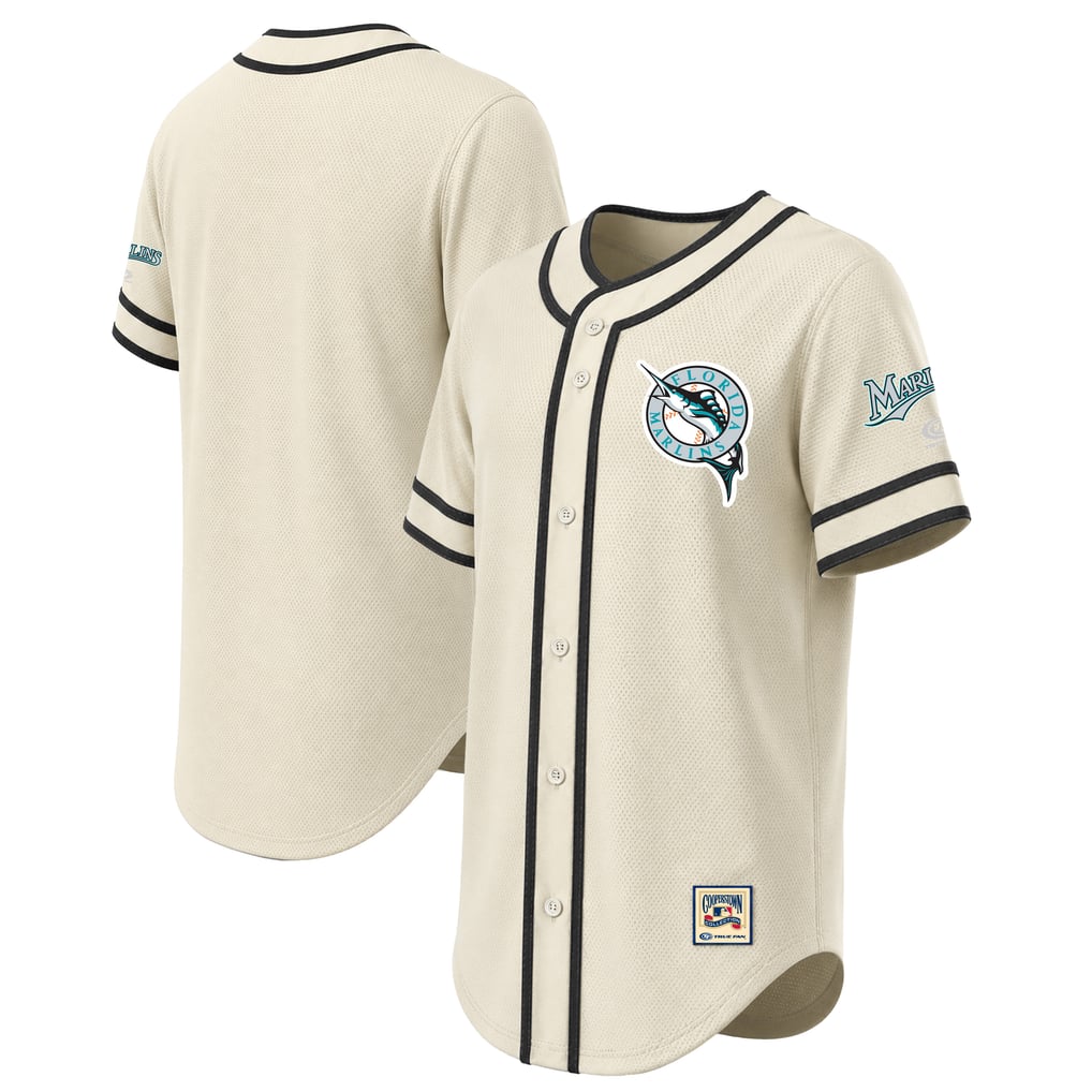 Miami Marlins Stitches Throwback Jersey - Natural