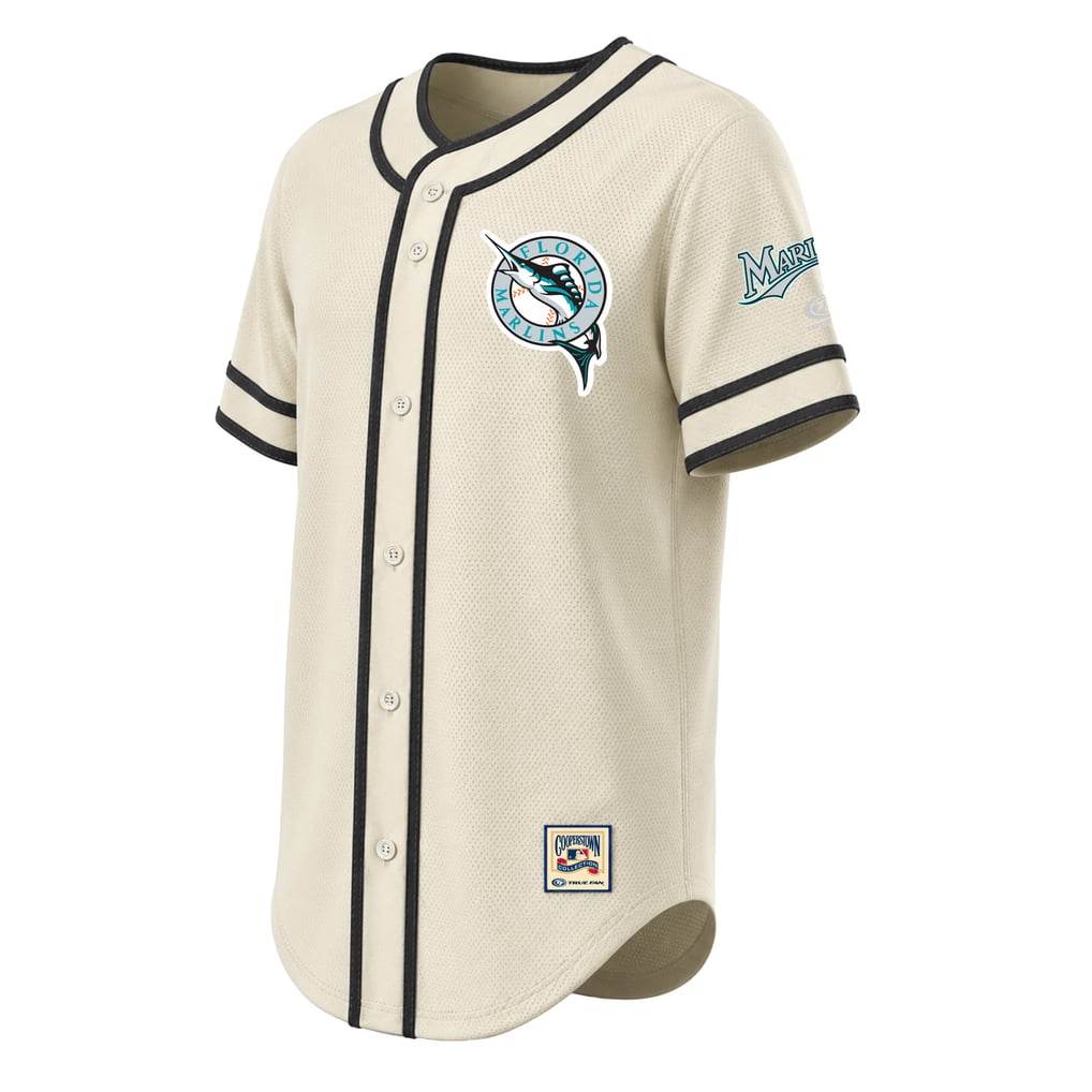 Miami Marlins Stitches Throwback Jersey - Natural