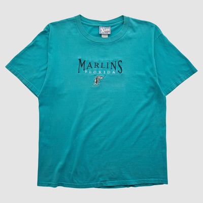 Miami Marlins Lee Apparel 90s T-shirt - Teal - XL by Fanatics Real Vintage