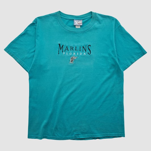 Miami Marlins Lee Apparel 90s T-shirt - Teal - XL by Fanatics Real Vintage