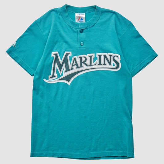 Miami Marlins Majestic 2000s T-shirt - Teal - S by Fanatics Real Vintage