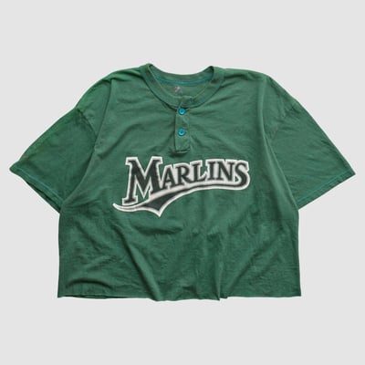 Miami Marlins Majestic 2010s T-shirt - Green - L by Fanatics Real Vintage