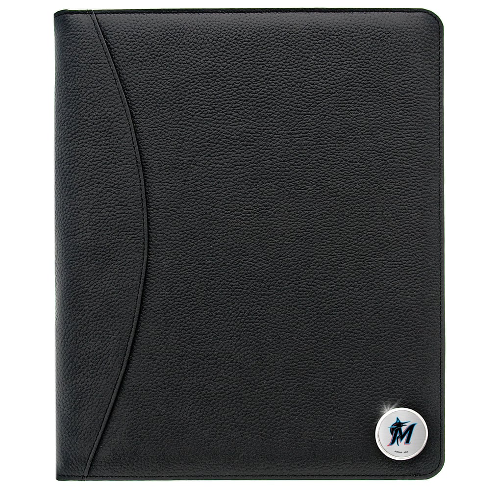 Miami Marlins Zippered Leather Portfolio