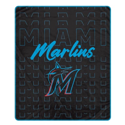 Miami Marlins Pegasus Echo Script Fade 50" x 60" Ultra Soft Throw Blanket