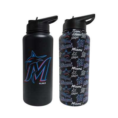 Miami Marlins Pegasus Game Day Duo 41oz. Stainless Steel Water Bottle Set