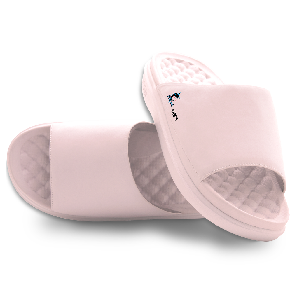 Miami Marlins ISlide Unisex Minimalistic Motive Slide Sandals - Pink