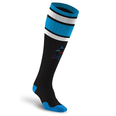 Miami Marlins PRO Compression Unisex  Classic Stripe Over-the-Calf Compression Socks