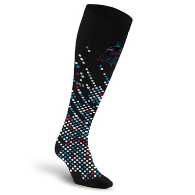 Miami Marlins PRO Compression Unisex  Scoreboard Over-the-Calf Compression Socks