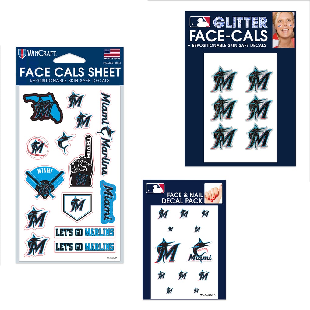 Miami Marlins WinCraft 4" x 7" Waterless Tattoos Set