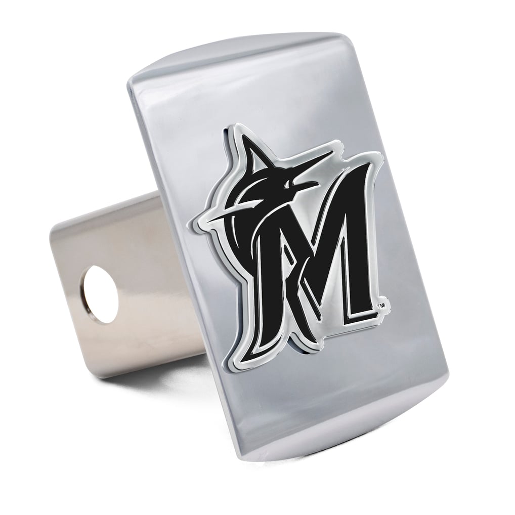 Miami Marlins WinCraft Premium Metal Chrome Hitch Cover