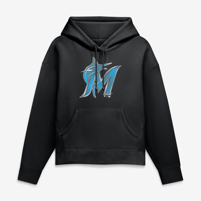 Miami Marlins Women's Forged Mascot Hoodie - Black