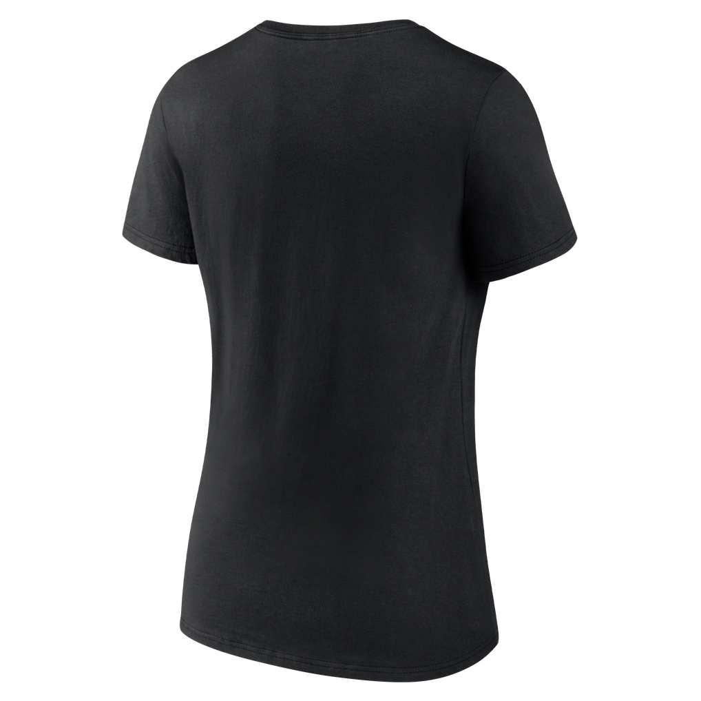 Miami Marlins Women's Logo V-Neck T-Shirt - Black