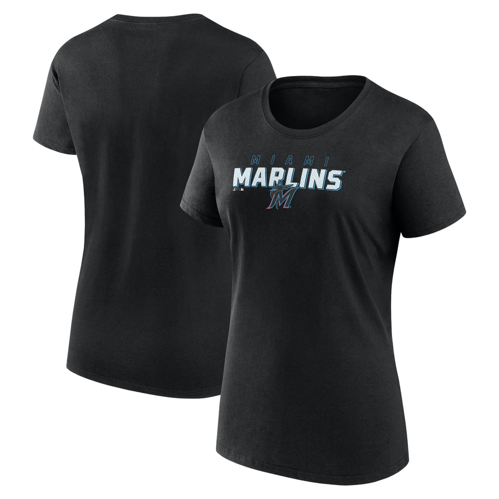 Miami Marlins Fanatics Women's Lean T-Shirt - Black