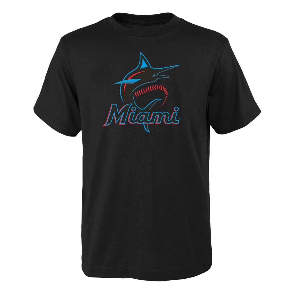 Miami Marlins Youth Logo Primary Team T-Shirt - Black