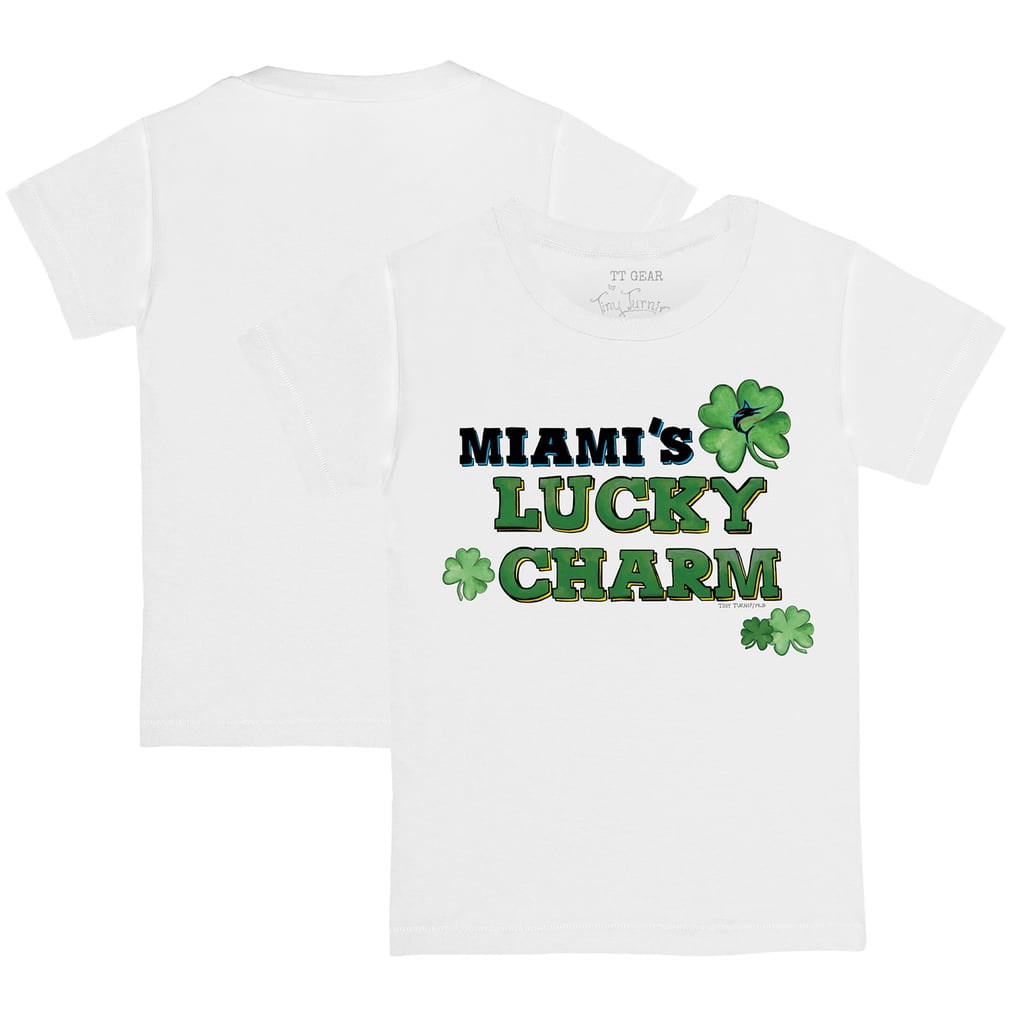 Miami Marlins Tiny Turnip Youth Lucky Charm T-Shirt - White
