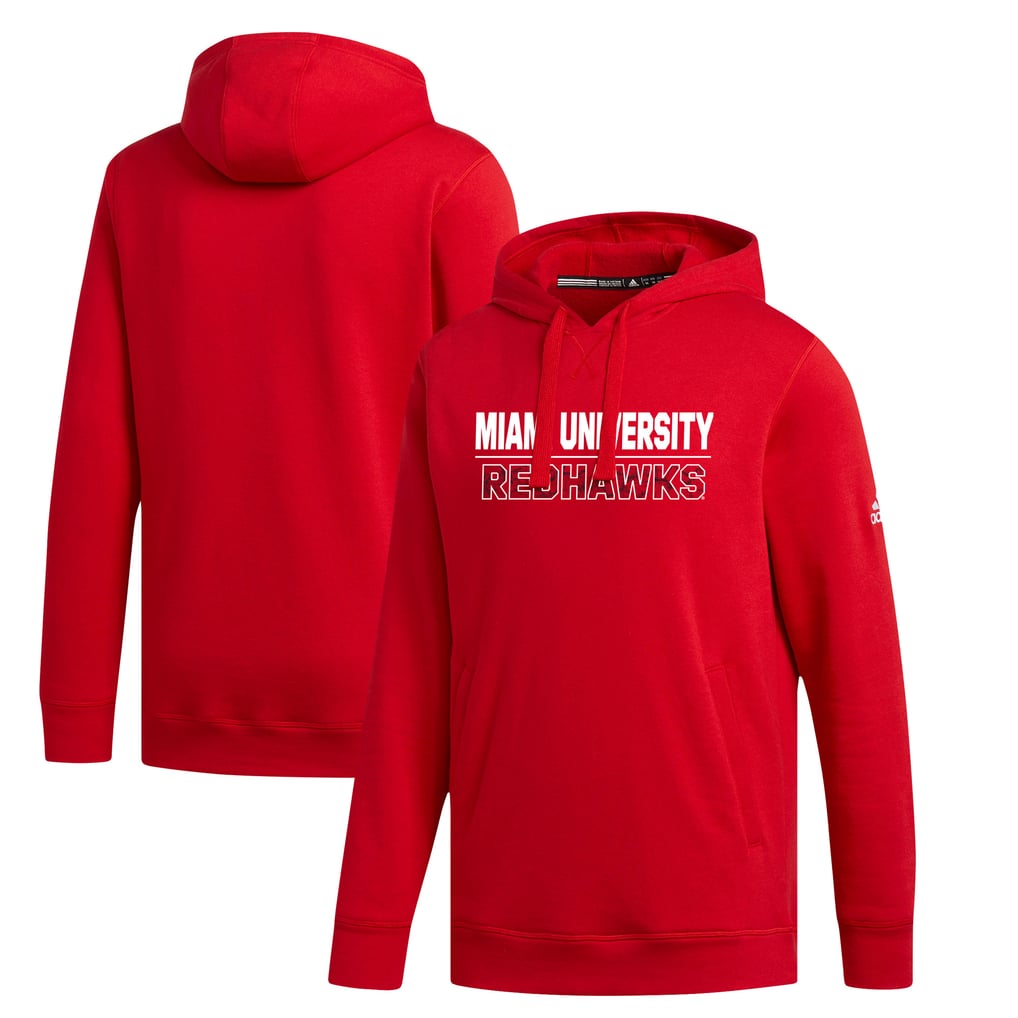 Miami RedHawks adidas Fleece Pullover Hoodie — Red
