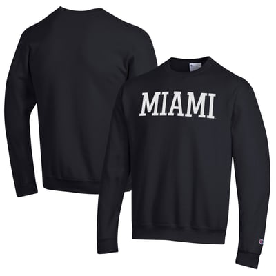 Miami University RedHawks Champion Powerblend Sweatshirt - Black