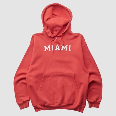 Miami University RedHawks Champion 2000s Hooded Pullover Sweatshirt - Red - M by Fanatics Real Vintage