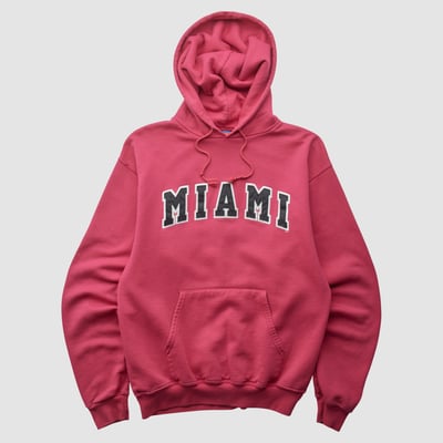 Miami University RedHawks Champion 2000s Hooded Pullover Sweatshirt - Red - S by Fanatics Real Vintage