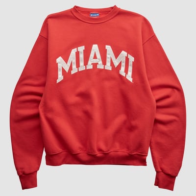 Miami University RedHawks Champion 2000s Pullover Sweatshirt - Red - S by Fanatics Real Vintage