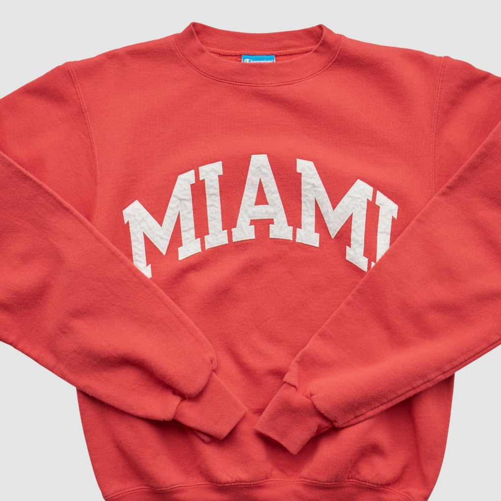 Miami University RedHawks Champion 2000s Pullover Sweatshirt - Red - XXS by Fanatics Real Vintage