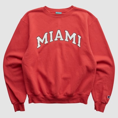 Miami University RedHawks Champion 2010s Pullover Sweatshirt - Red - XS by Fanatics Real Vintage