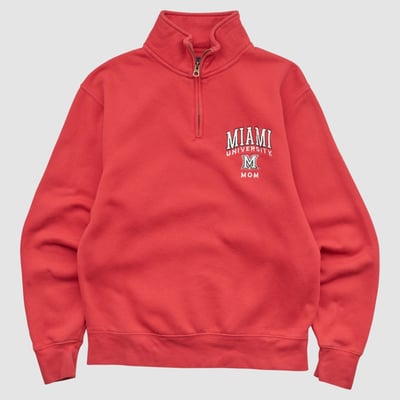 Miami University RedHawks Jansport 2010s 1/4 Zip Sweatshirt - Red - XXS by Fanatics Real Vintage