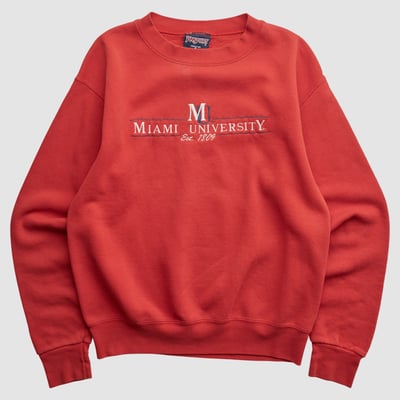 Miami University RedHawks Jansport 90s Pullover Sweatshirt - Red - XXS by Fanatics Real Vintage